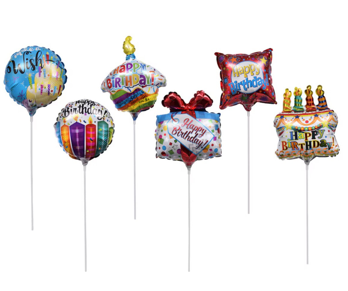 Happy Birthday Stick Balloon – Evans-king Floral, Forty Fort PA