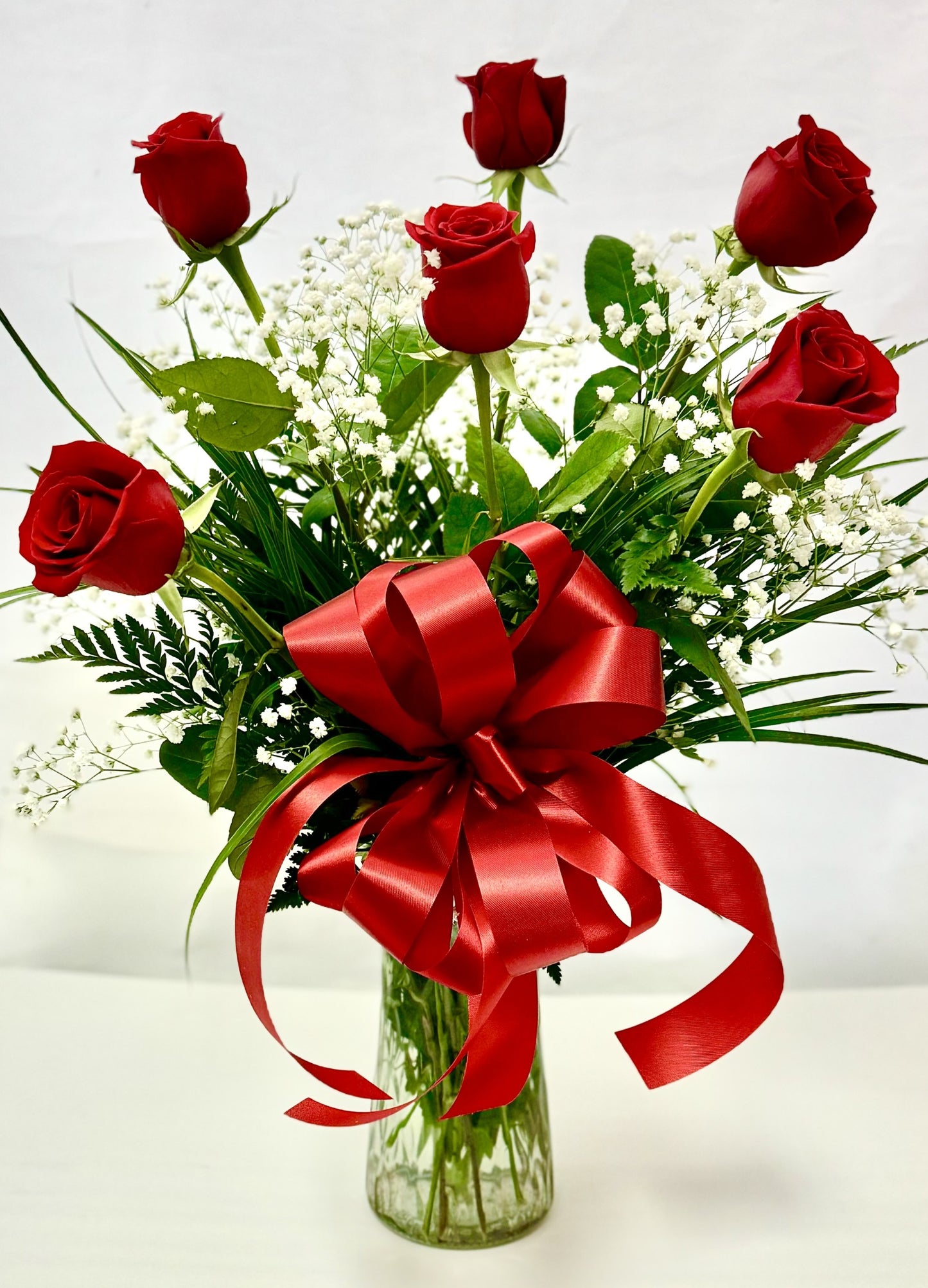 Half-dozen Long-stemmed Red Roses – Evans-king Floral, Forty Fort PA