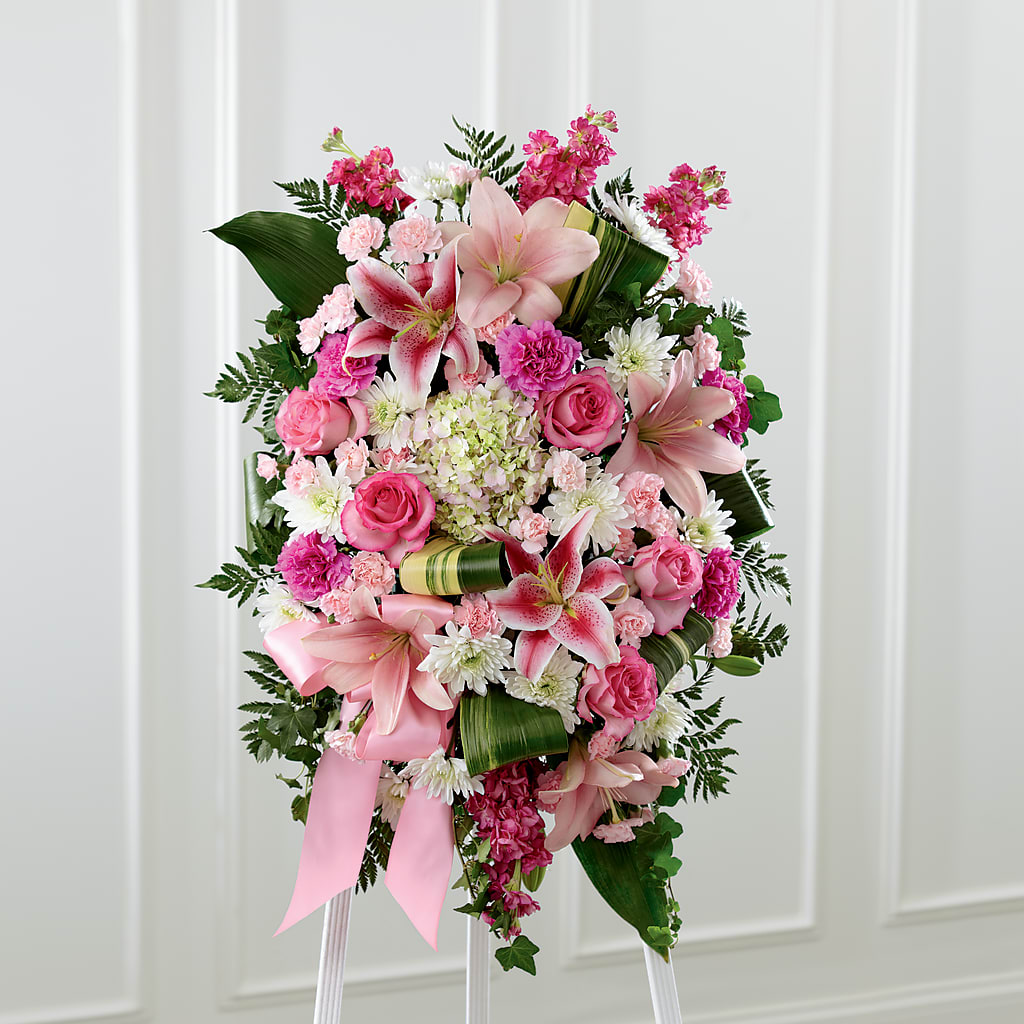 Comforting Standing Spray – Evans-king Floral, Forty Fort PA