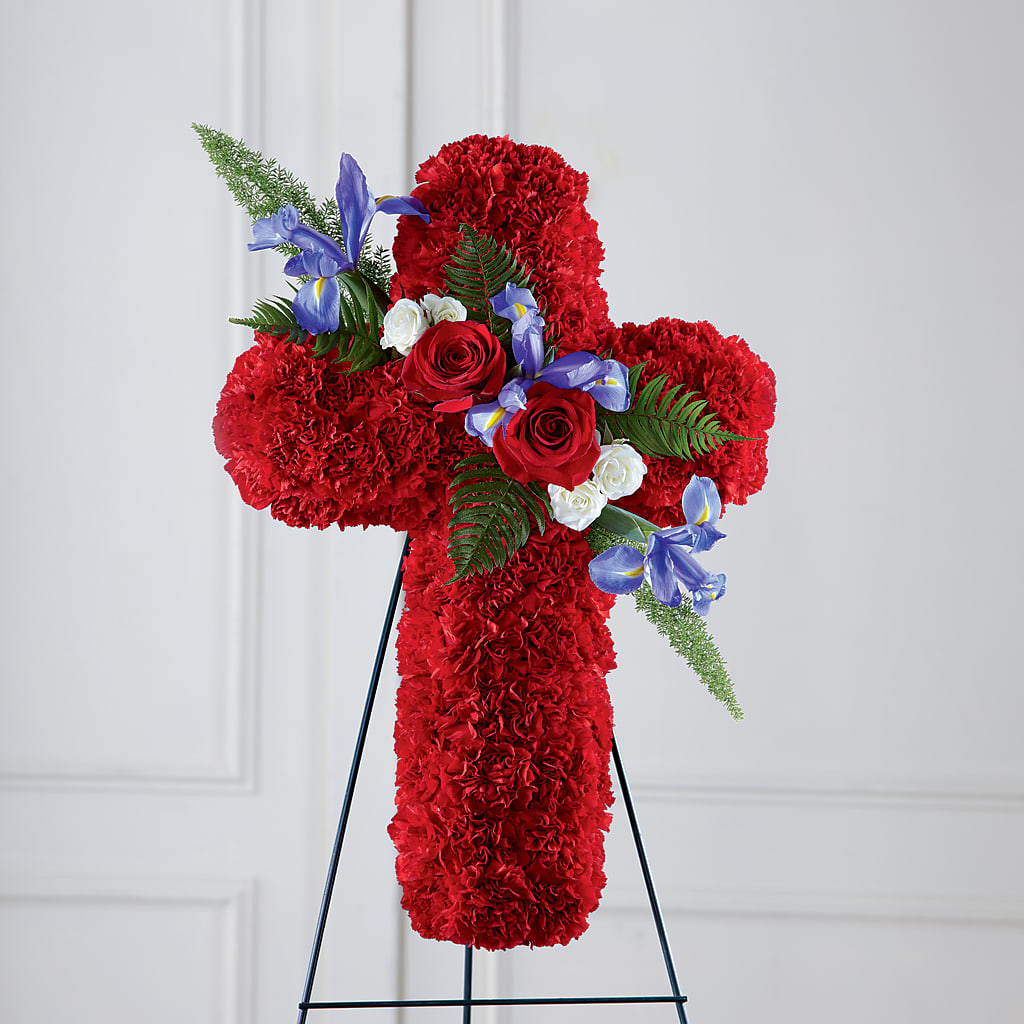 Faithful Hero Floral Cross – Evans-king Floral, Forty Fort PA