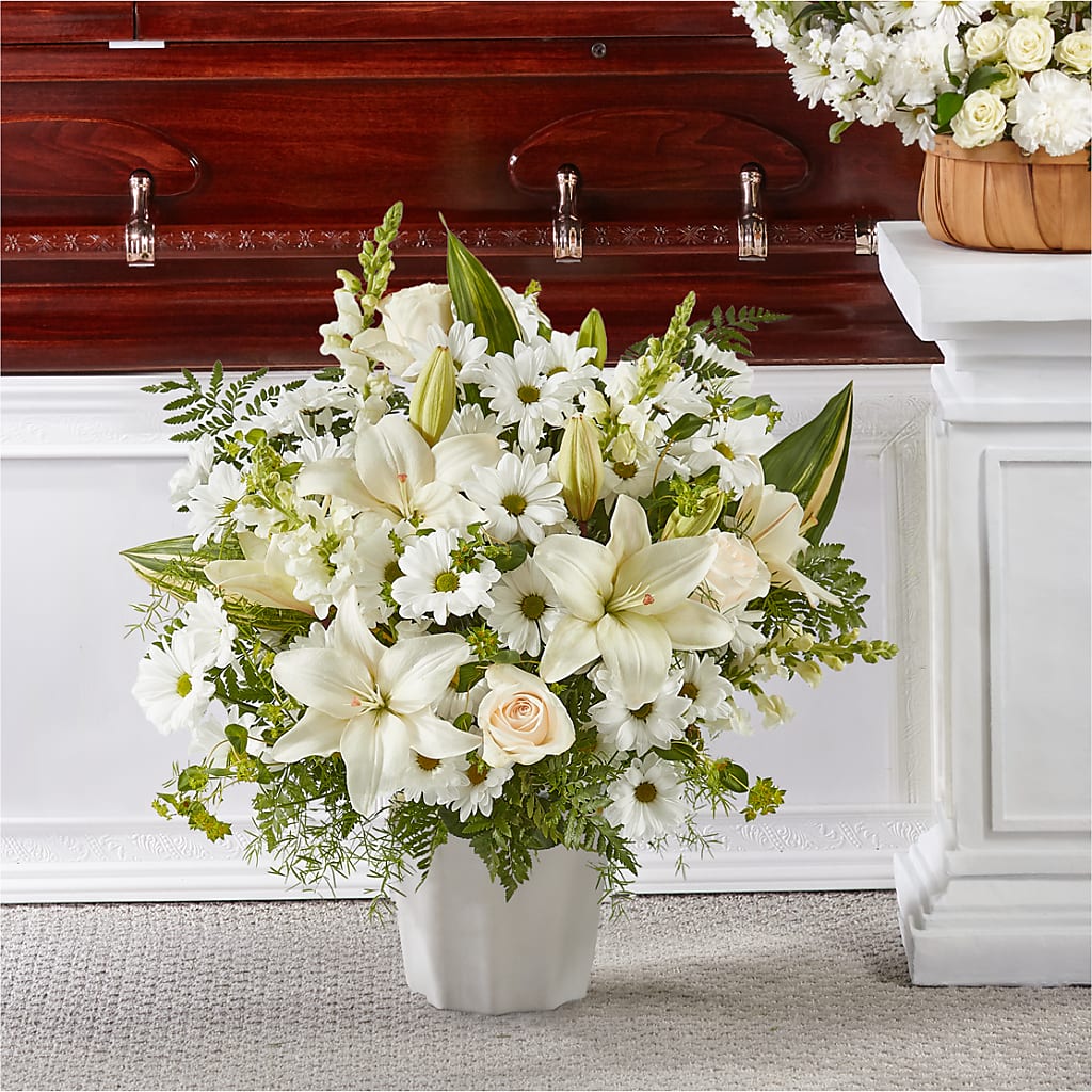 Thoughts of Tranquility Floor Basket – Evans-king Floral, Forty Fort PA