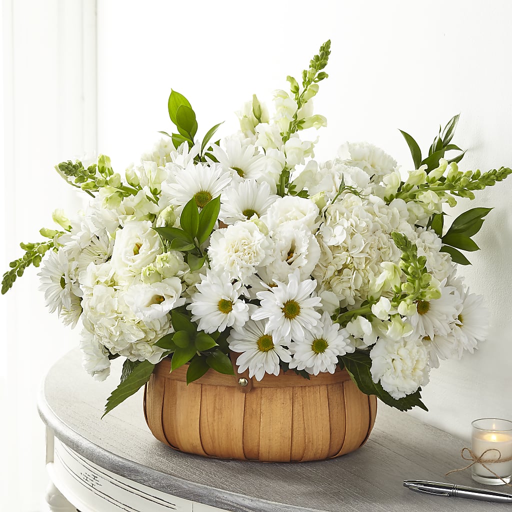 Pure Ivory Basket – Evans-king Floral, Forty Fort PA
