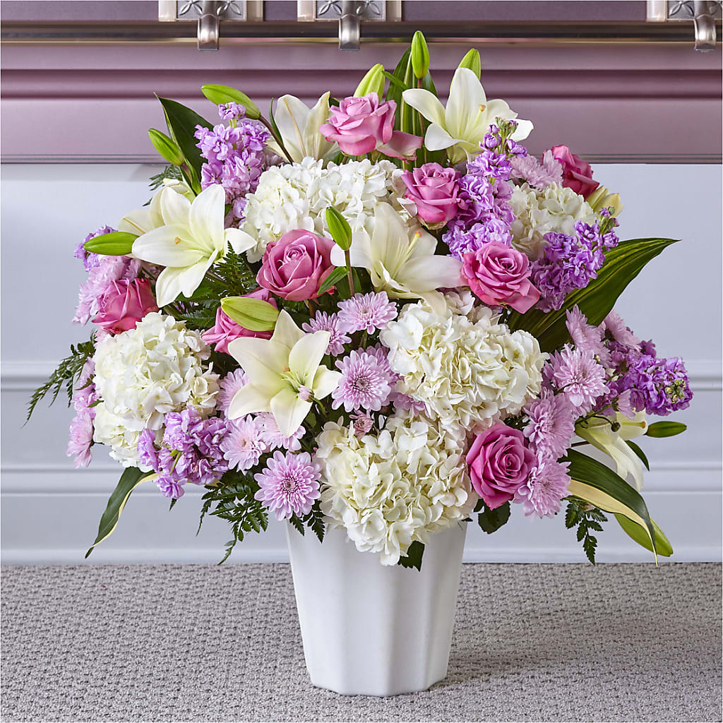 Heaven Sent Floor Basket – Evans-king Floral, Forty Fort PA