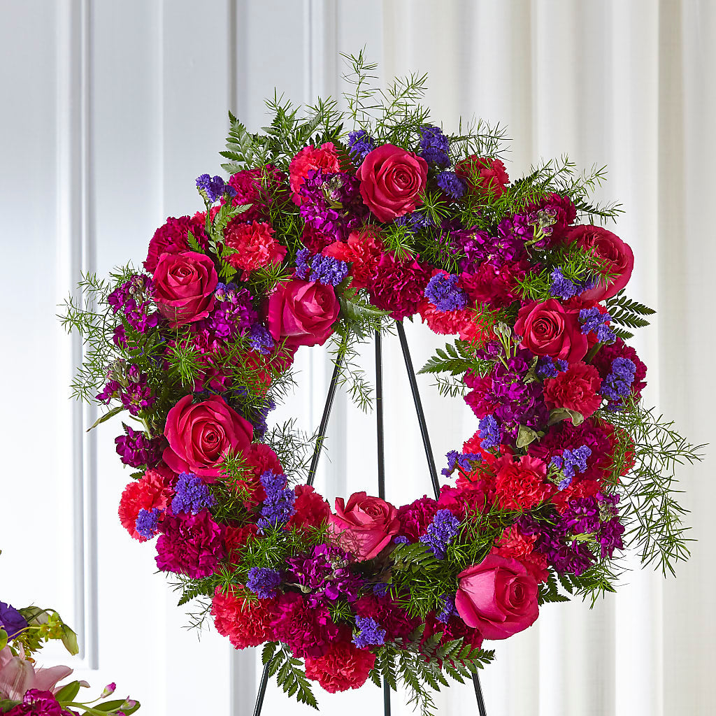 Calming Colors Wreath – Evans-king Floral, Forty Fort PA
