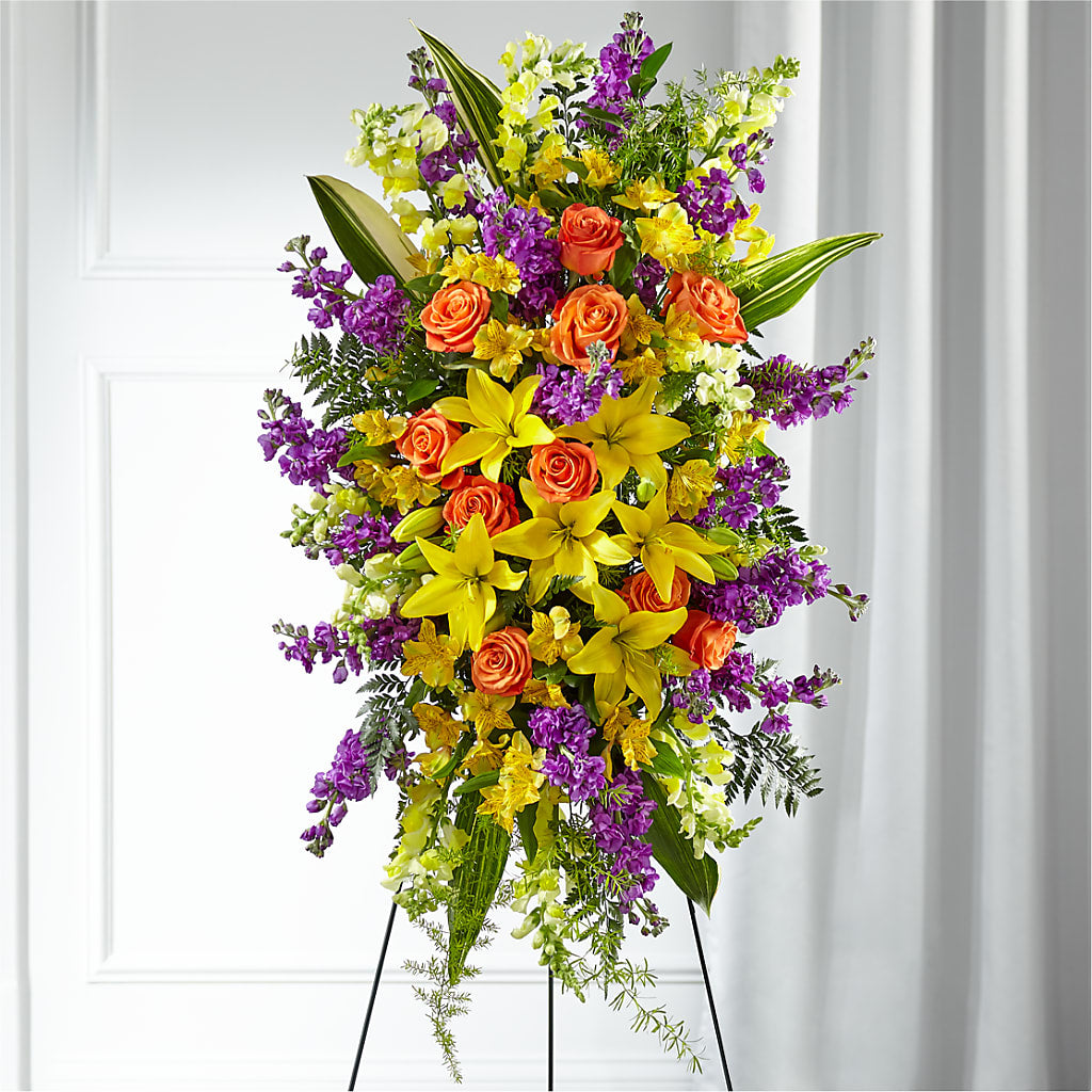 Thoughtful Prayers Standing Spray – Evans-king Floral, Forty Fort PA