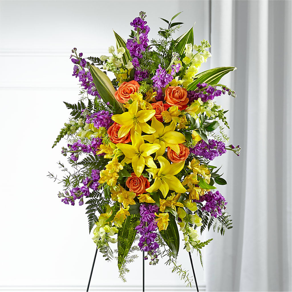 Thoughtful Prayers Standing Spray – Evans-king Floral, Forty Fort PA