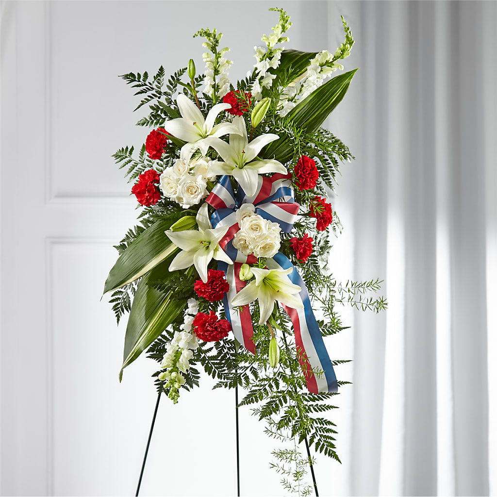 Stars of Life Standing Spray – Evans-king Floral, Forty Fort PA