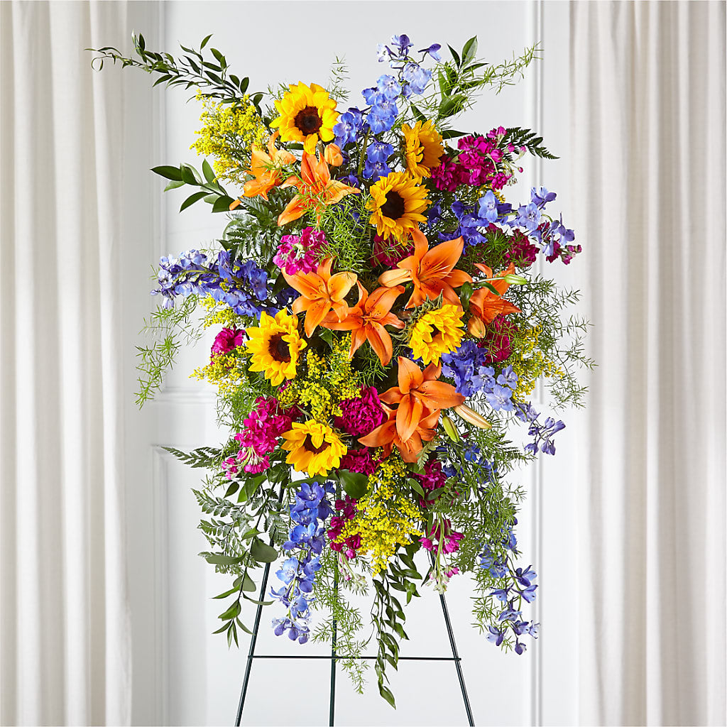 Sunlit Memories Standing Spray (Standard) – Evans-king Floral, Forty Fort PA