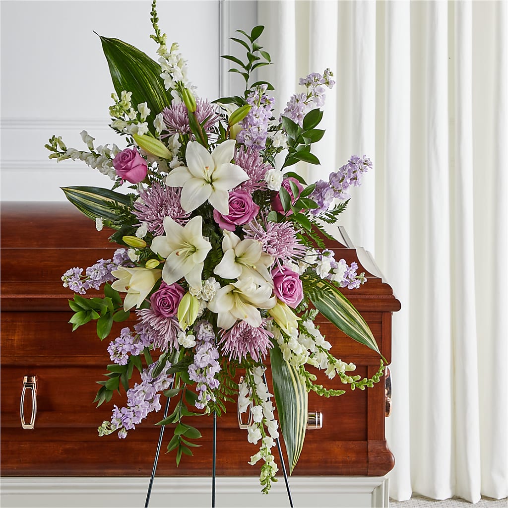 Grateful Hearts Standing Spray – Evans-king Floral, Forty Fort PA
