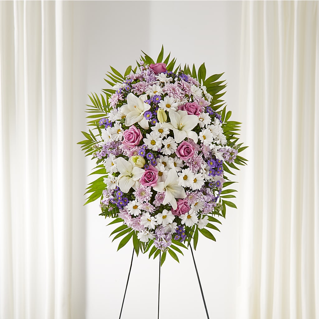 Surrounded by Love Standing Spray – Evans-king Floral, Forty Fort PA