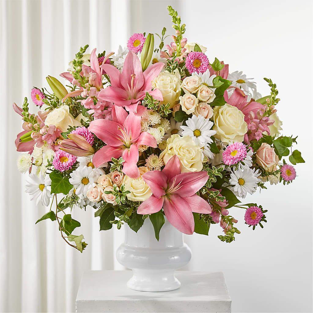 Empathetic Blooms Urn Arrangement – Evans-king Floral, Forty Fort PA