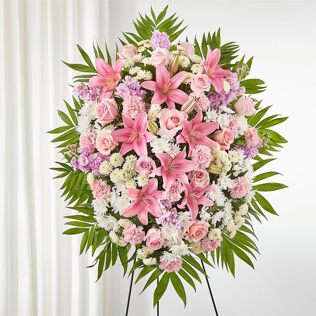 Offering Solace Standing Spray – Evans-king Floral, Forty Fort PA
