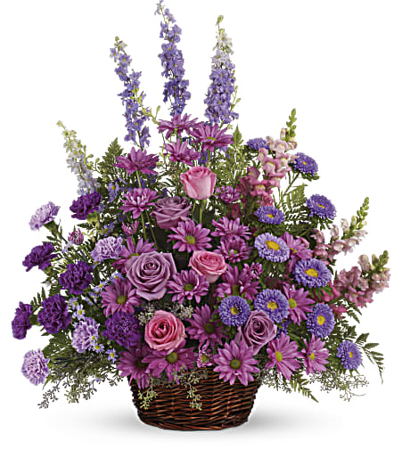 Gracious Lavender Basket – Evans-king Floral, Forty Fort PA