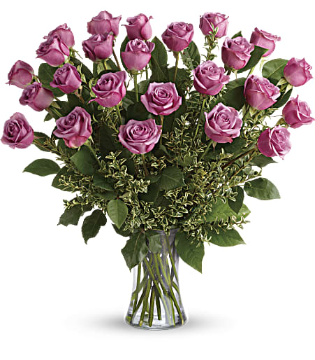 One Dozen Long-stemmed Lavender Roses – Evans-king Floral, Forty Fort PA