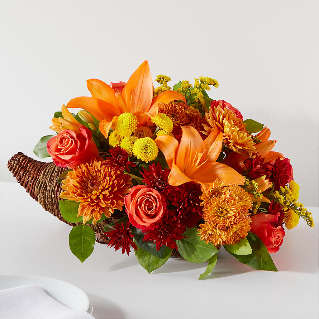 Bouquet of Blessings Cornucopia – Evans-king Floral, Forty Fort PA