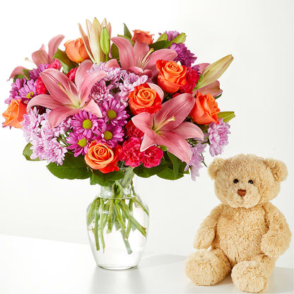 One and Only Bouquet and Bear Bundle –  Evans-king Floral, Forty Fort PA
