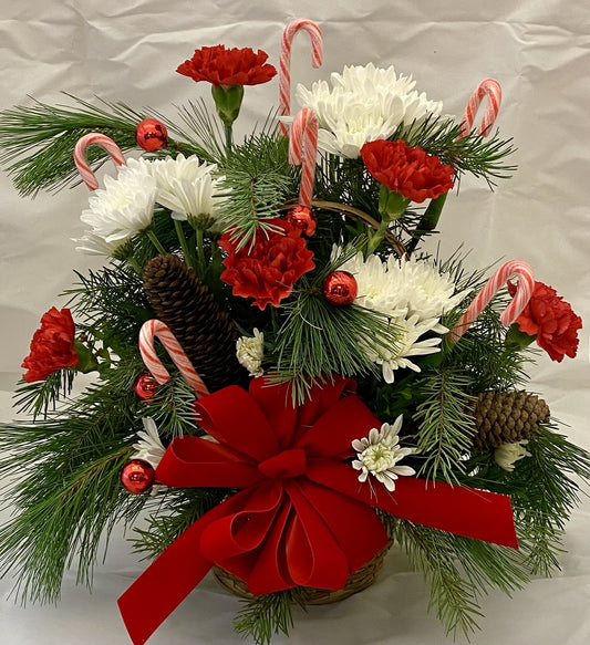 Candy Cane Basket