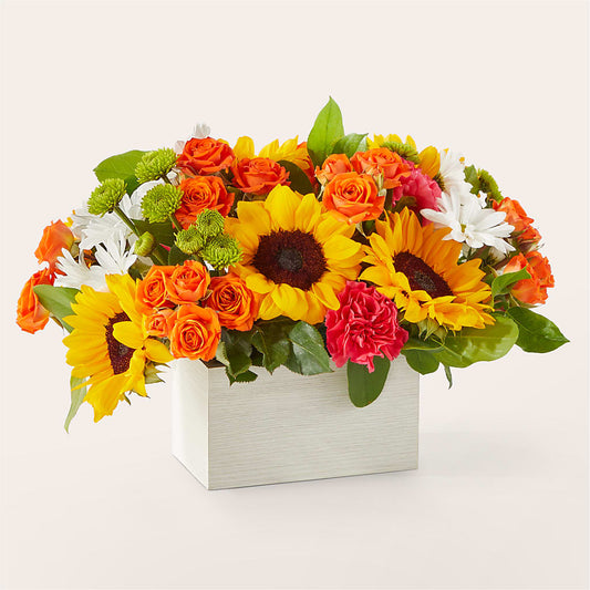 Sun-drenched Blooms Box Bouquet –  Evans-king Floral, Forty Fort PA