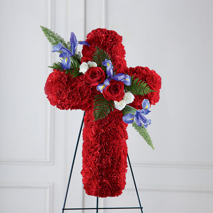 Faithful Hero Floral Cross –  Evans-king Floral, Forty Fort PA