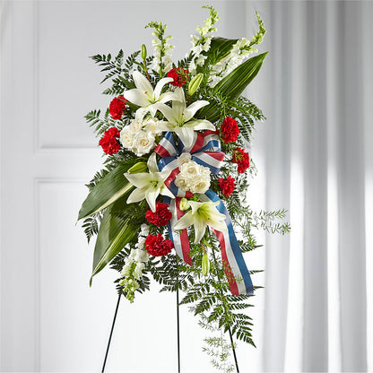 Stars of Life Standing Spray –  Evans-king Floral, Forty Fort PA