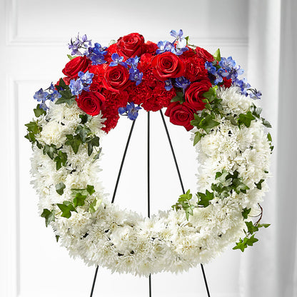 Patriotic Passion Wreath –  Evans-king Floral, Forty Fort PA