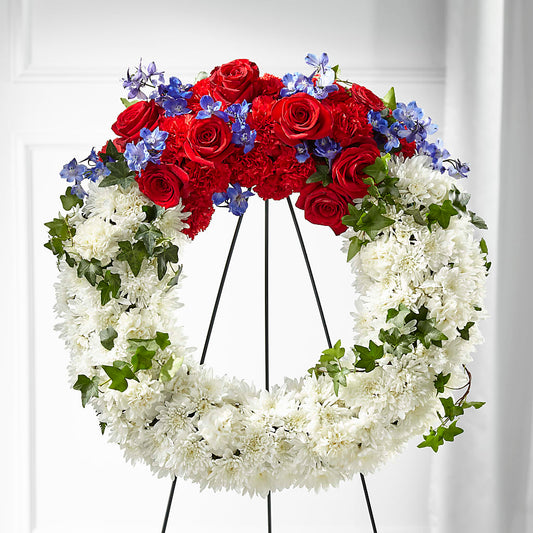 Patriotic Passion Wreath –  Evans-king Floral, Forty Fort PA