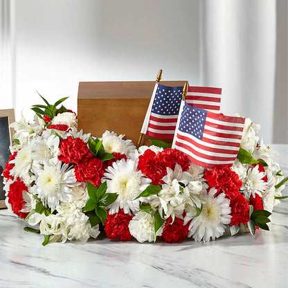 Spirit of Patriotism Cremation Adornment –  Evans-king Floral, Forty Fort PA