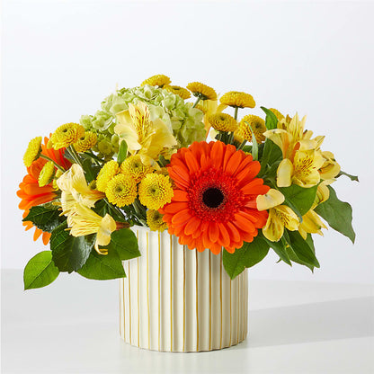 Autumn Sunshine Bouquet with Ivory Vase –  Evans-king Floral, Forty Fort PA