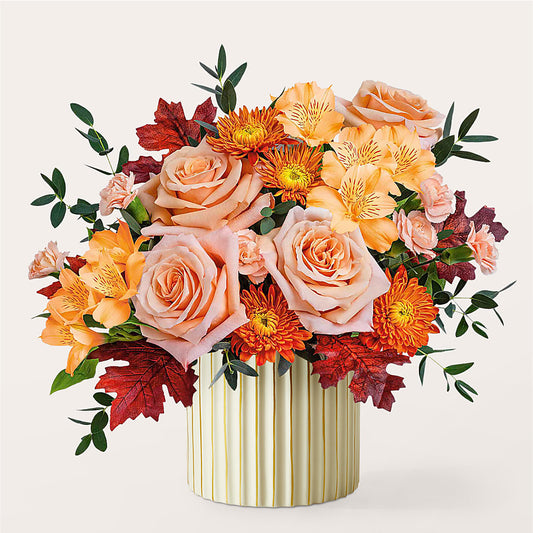 Spiced Latte Bouquet with Ivory Vase –  Evans-king Floral, Forty Fort PA