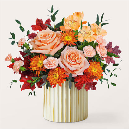 Spiced Latte Bouquet with Ivory Vase –  Evans-king Floral, Forty Fort PA