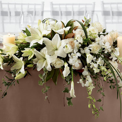White Linen Arrangement –  Evans-king Floral, Forty Fort PA