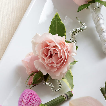 Pink Spray Rose Boutonniere –  Evans-king Floral, Forty Fort PA