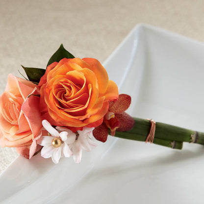 Sunset Dream Boutonniere –  Evans-king Floral, Forty Fort PA
