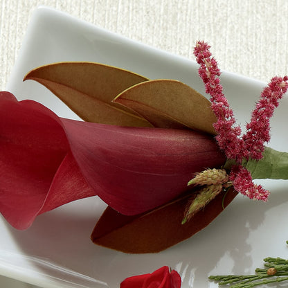 Red Calla Boutonniere –  Evans-king Floral, Forty Fort PA